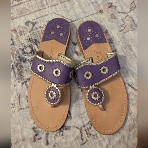 Jack Rogers Women's Sandals in Purple and Gold